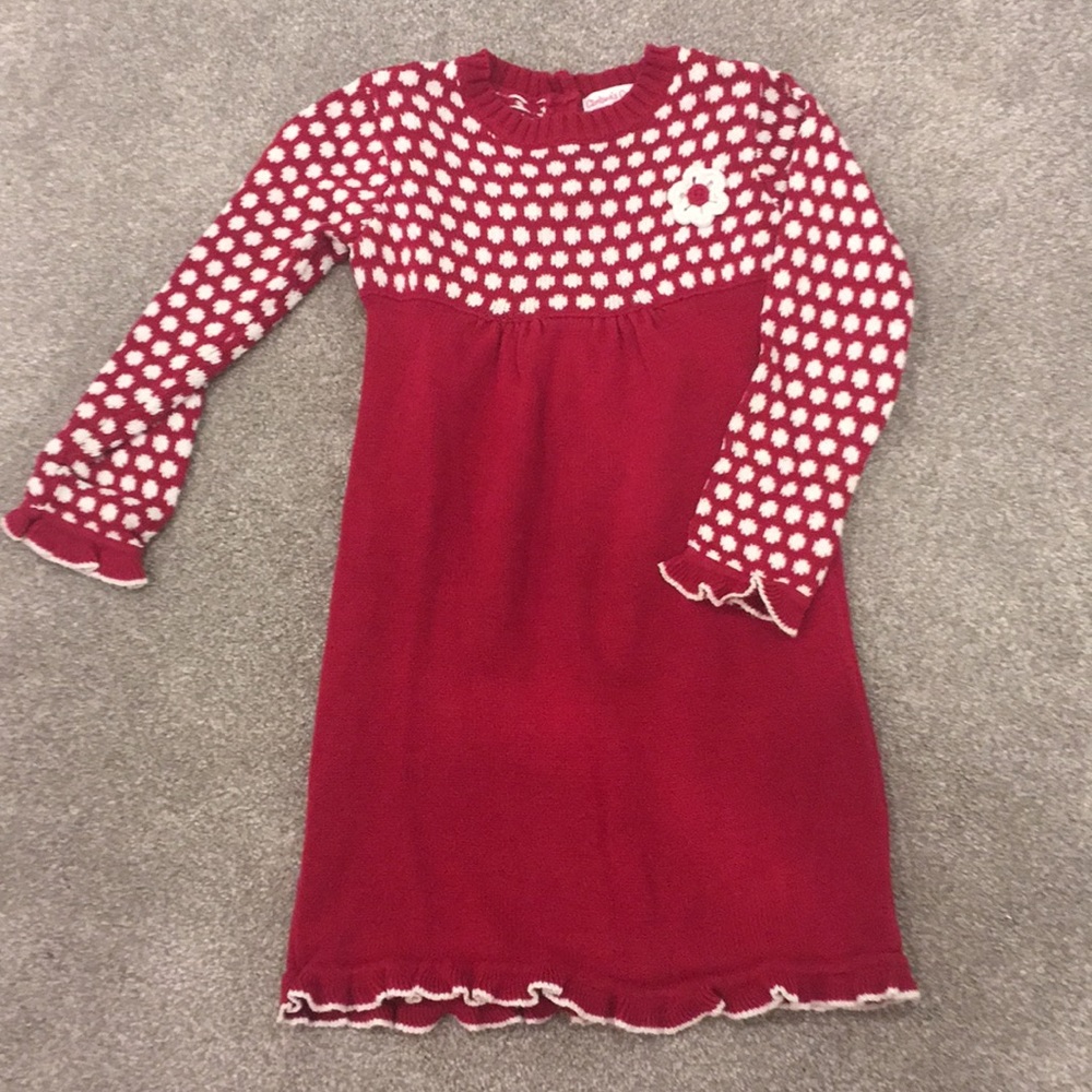 Girls knit long sleeve dress